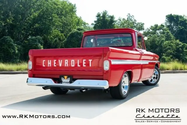1965 chevrolet c10 pickup truck viper red truck 350 v8 3 speed automatic