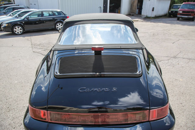 1994 porsche 911 964 c2 cabriolet 5-speed black/gray $9k in recent service...wow