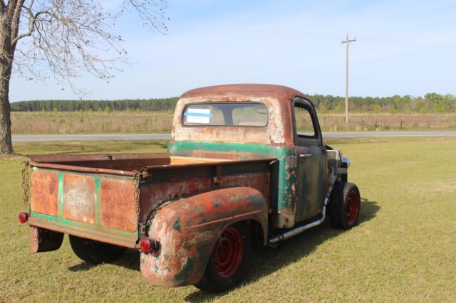 rat rod ford truck 1952 f-3, 454 chevy engine & muncie 4 speed