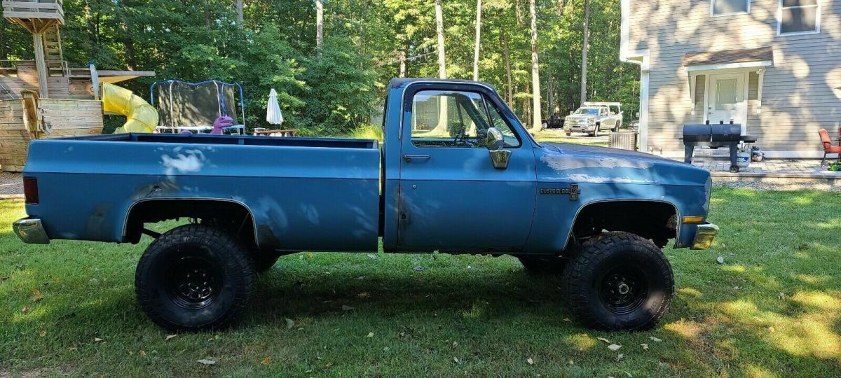 no reserve ! 1987 chevrolet k10 pickup pickup blue 4wd automatic