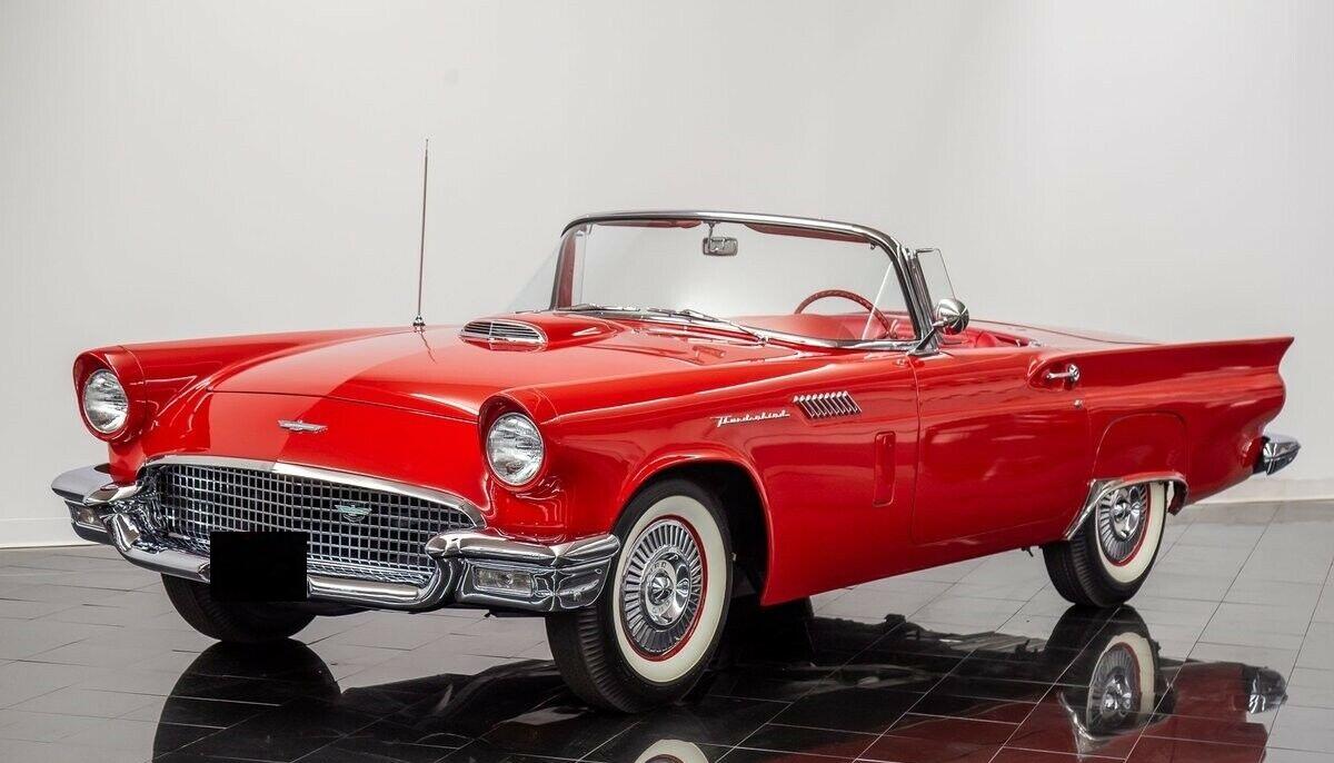 1957 ford thunderbird torch red e-code automatic 312ci v8