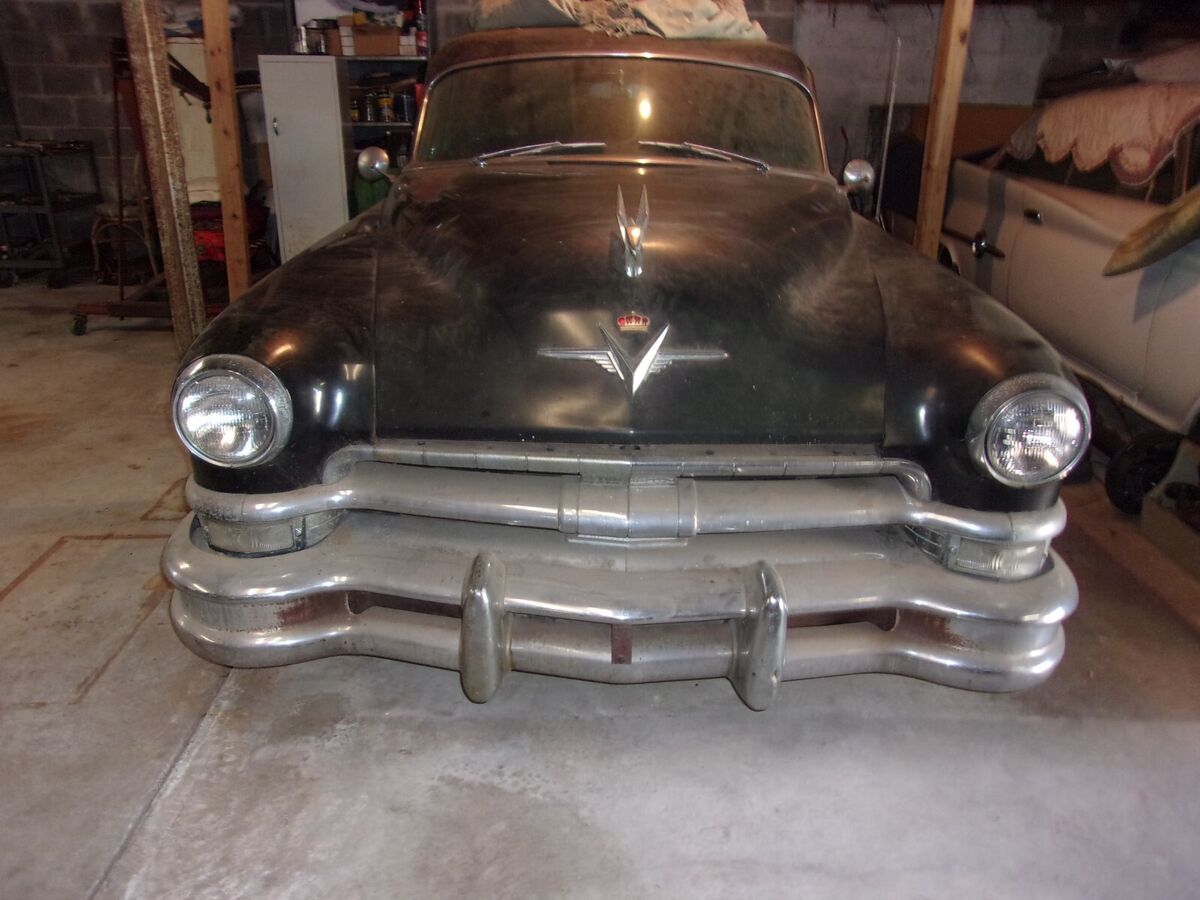 1953 chrysler imperial crown 4dr sedan "driven into garage in 1982" rat rod
