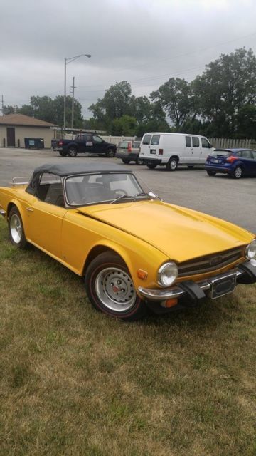 1976 triumph tr-6 tr6 sportscar roadster convertible british car