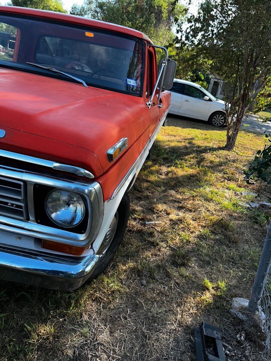 1972 ford f100 pickup orange rwd automatic custom