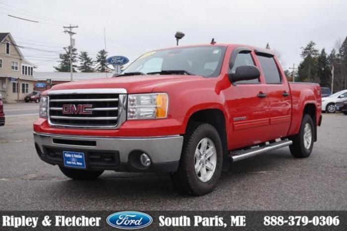 2013 gmc sierra 1500 sle 4x4 sle 4dr crew cab 5.8 ft. sb for sale in south paris, maine