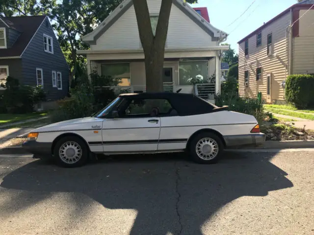 1988 saab 900 turbo convertible white 2-door 2.0l