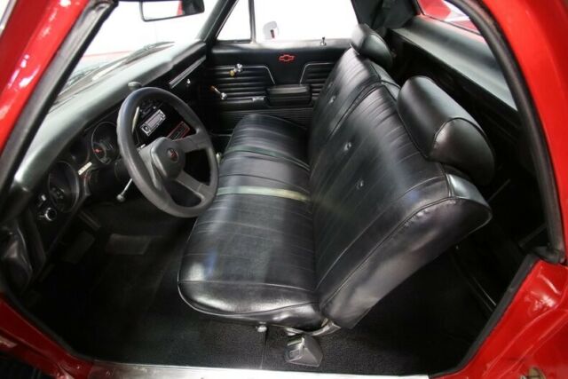 classic vintage chrome chevy sbc automatic red black stripes edelbrock