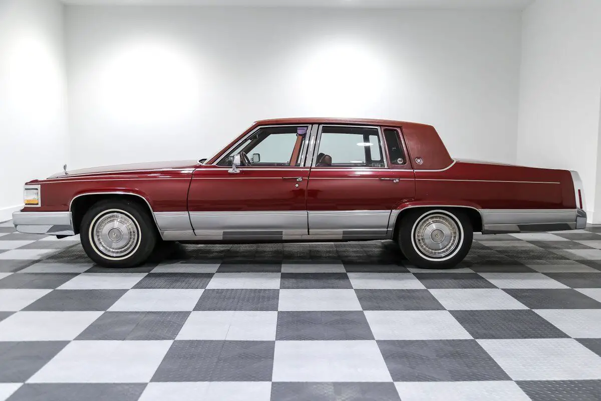 1990 cadillac brougham 50698 miles dark red sedan 8 cylinder engine 5.7l/350 au