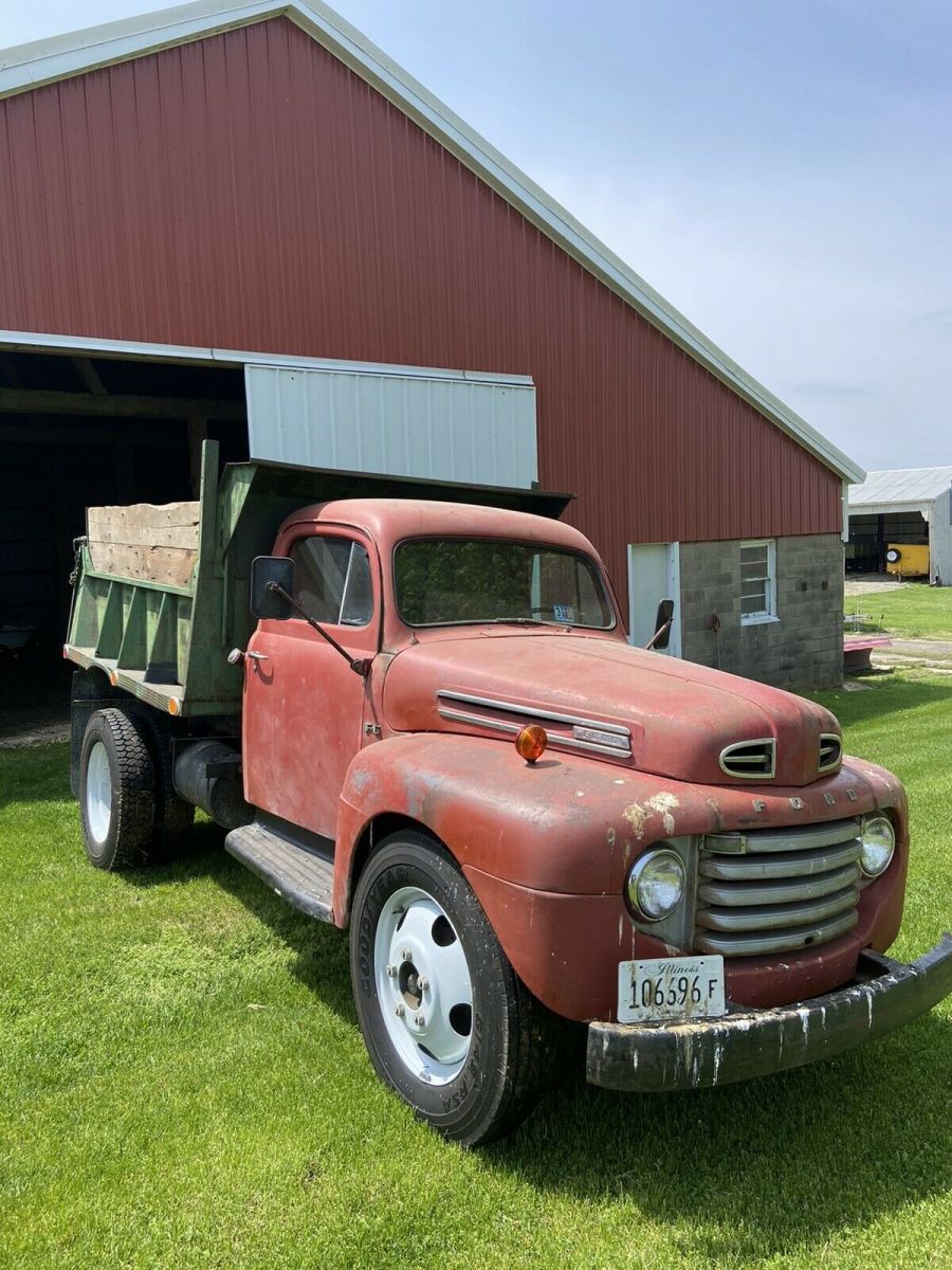 1949 ford f-series red rwd manual