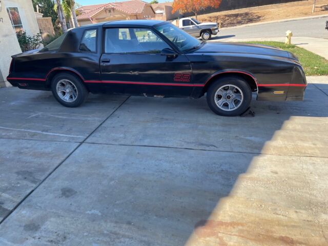 1987 chevrolet monte carlo coupe black rwd automatic aero coupe ss t-tops