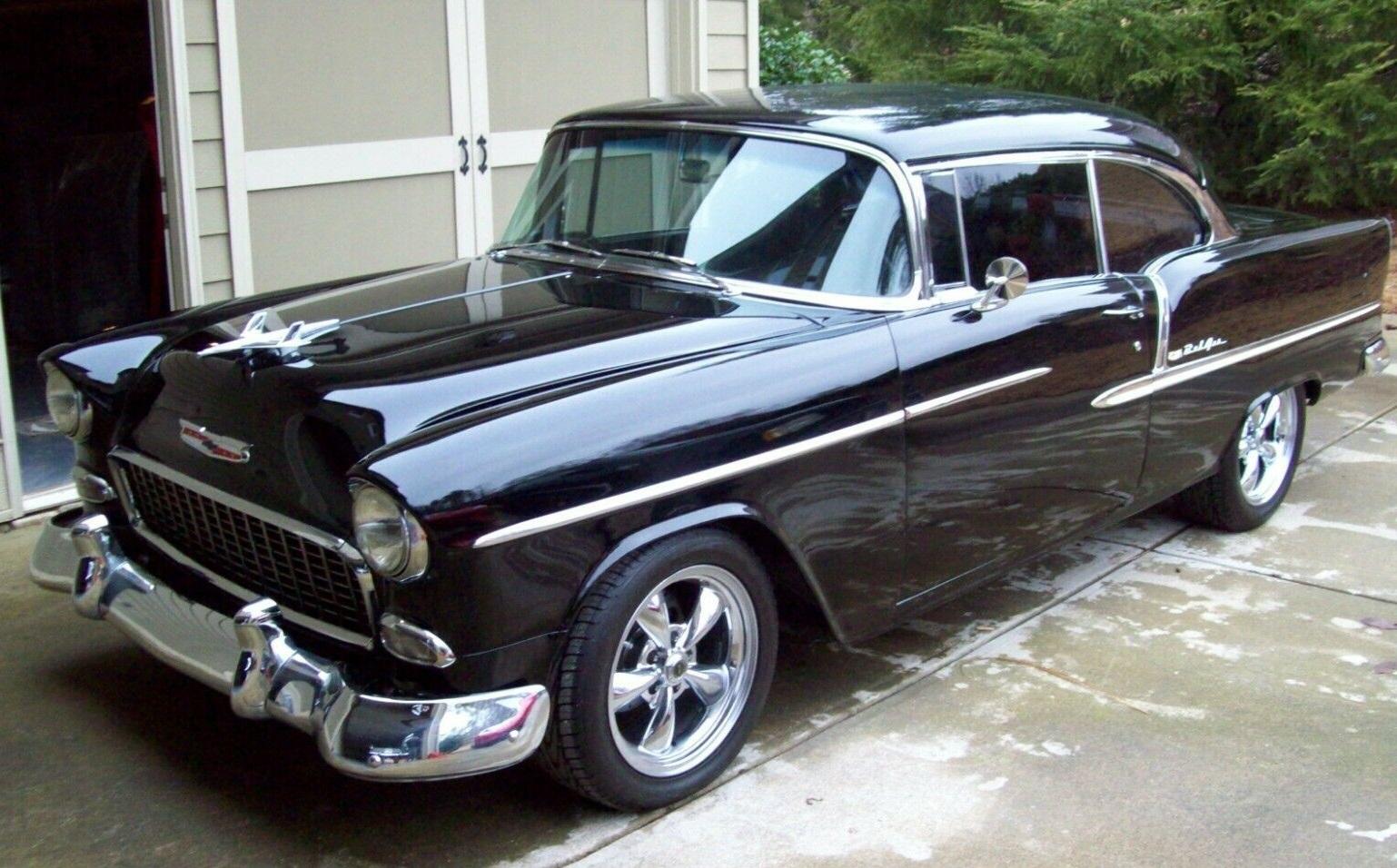 1955 chevrolet bel air150210 2-door black on black