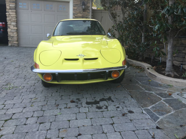1973 opel gt - chrome yellow - 104,000 original miles - rebuilt engine - rare!