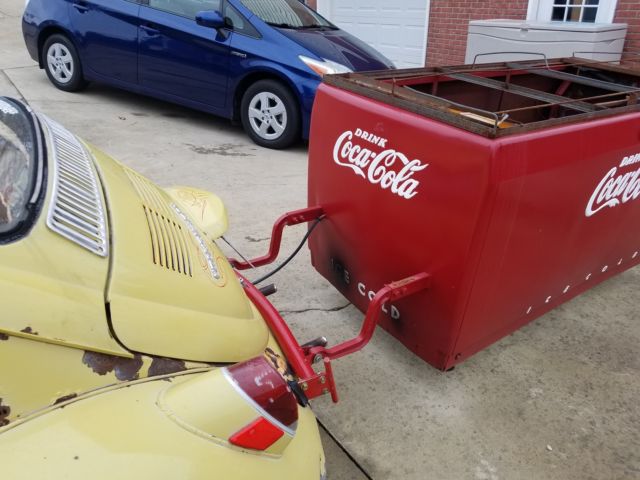 1972 vw beetle coca cola cool ride with coca cola box trailer and many cc items