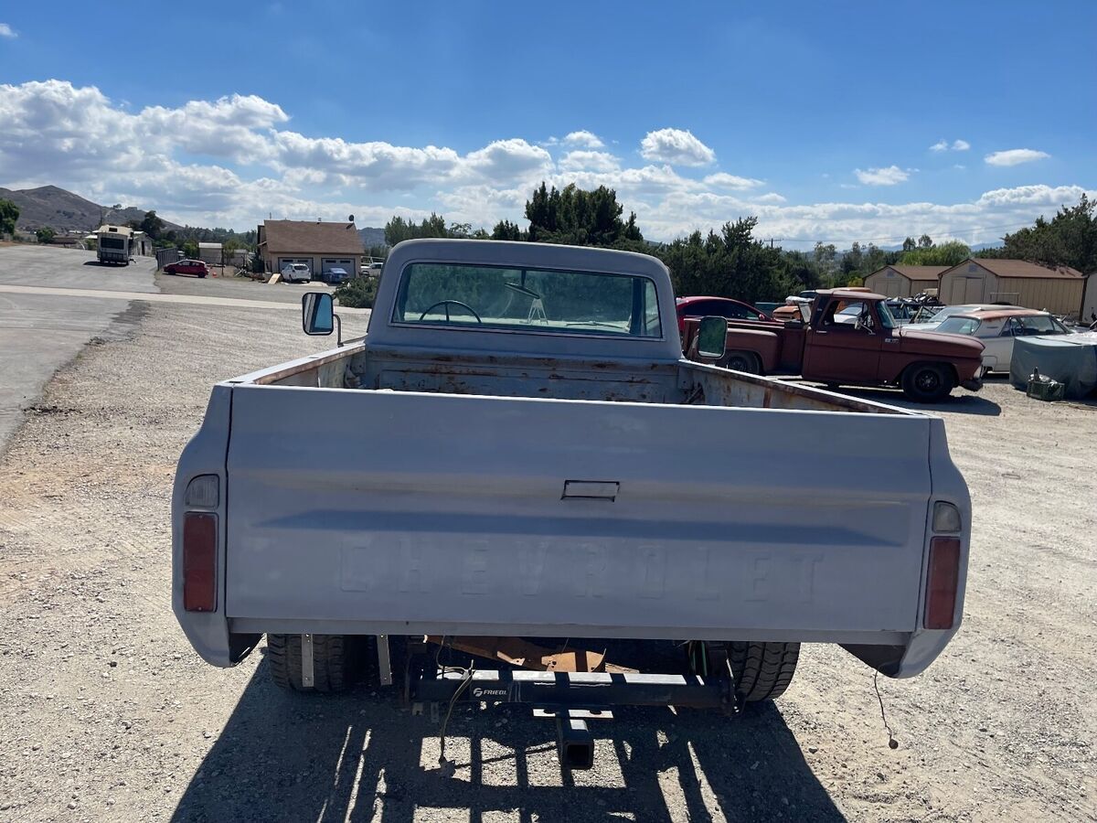 1967 chevy c-10 pickup california ac 4 speed big back window silver/black tach