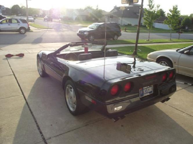 1989 triple black corvette convertable in schererville, in
