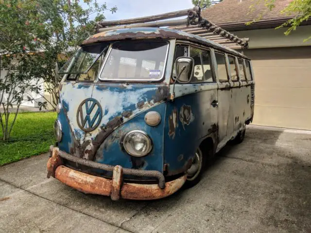 no reserve! 1965 german made 13 window deluxe og paint volkswagen bus new safari