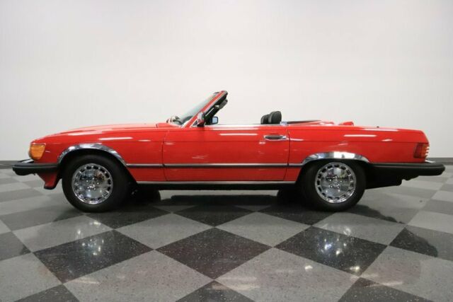 german luxury classic vintage collector 450 sl mb red black droptop premium euro