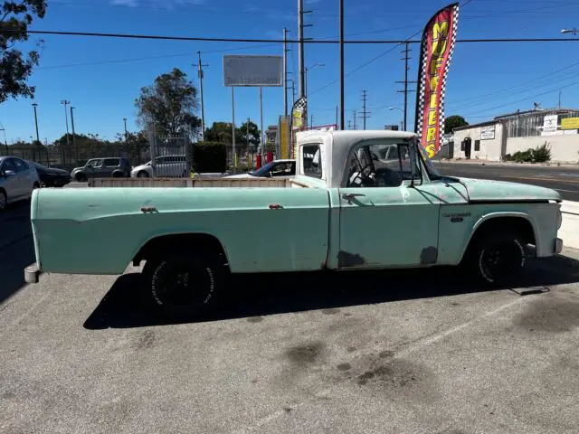 1966 dodge d100 pickup green rwd automatic sweepline