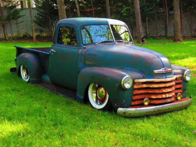 1951 chevrolet 3100 5 window patina hotrod restomod c-10 truck - supercharged ls