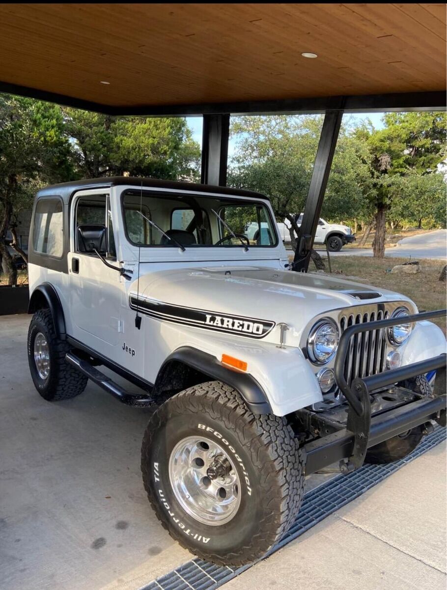 1980 jeep cj-7 suv white 4wd manual laredo