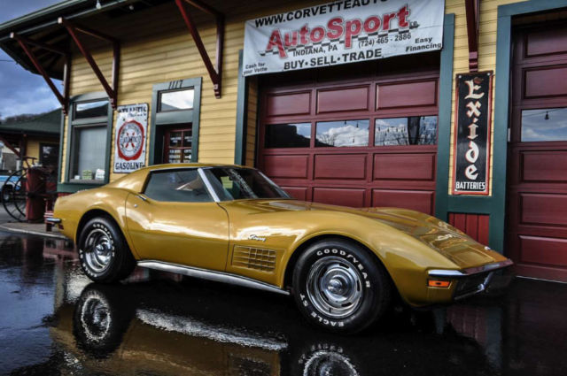 1971 chevrolet corvette loaded with factory options! ac pb ps pw 82336 miles yel