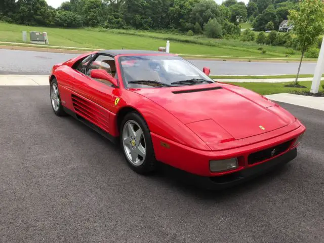 1990 ferrari 348 ts -- rosso corsa/tan leather -- recent servies completed!
