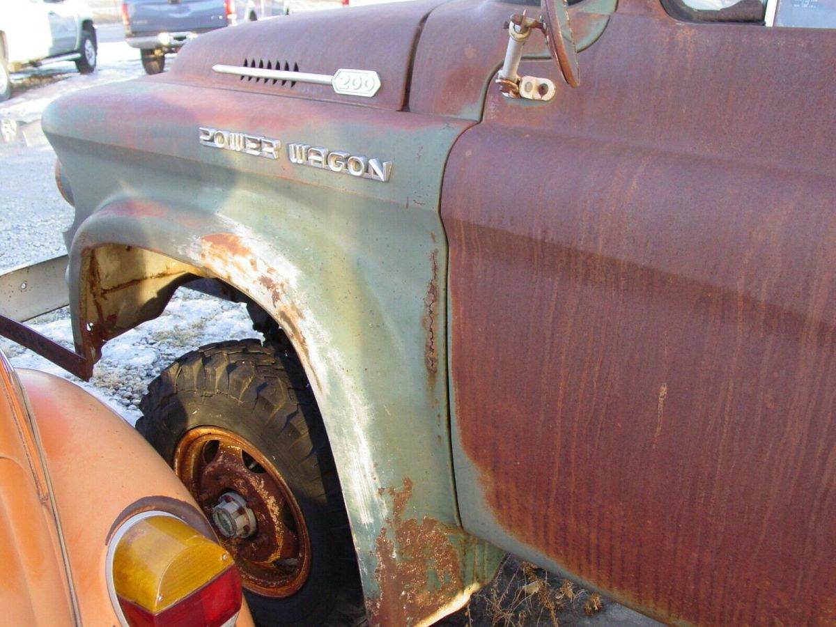 1959 dodge w200 power wagon with factory front winch, one owner!!!!! no reserve!