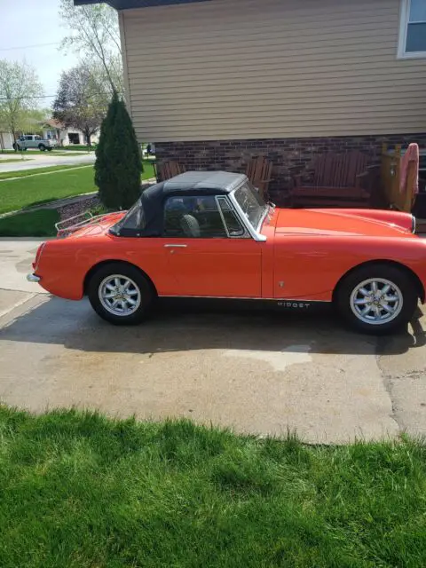 1972 mg midget coupe orange rwd manual sport