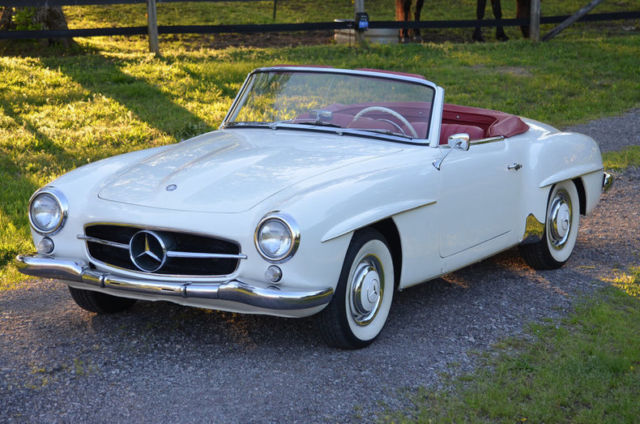 two top beautiful older restored 190 sl roadster