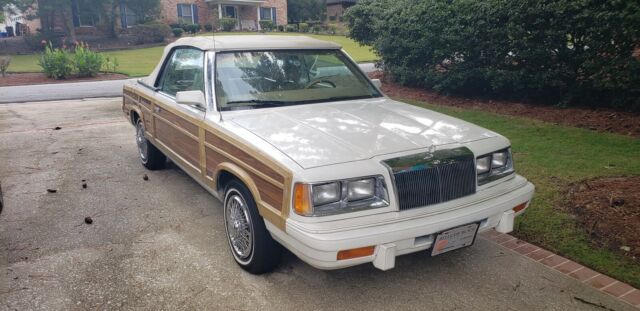 1986 chrysler lebaron convertible white fwd automatic
