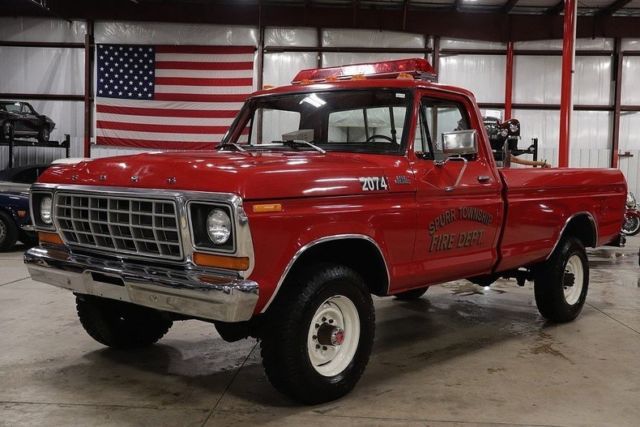 1978 ford f250 9837 miles red pickup truck 400 v8 4 speed manual