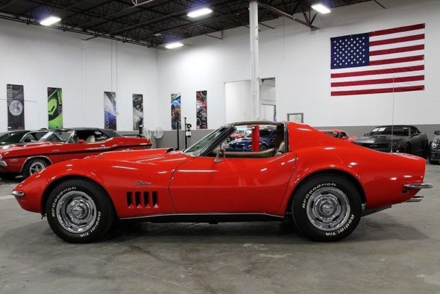 1969 chevrolet corvette 72544 miles red coupe 454ci v8 4 speed manual