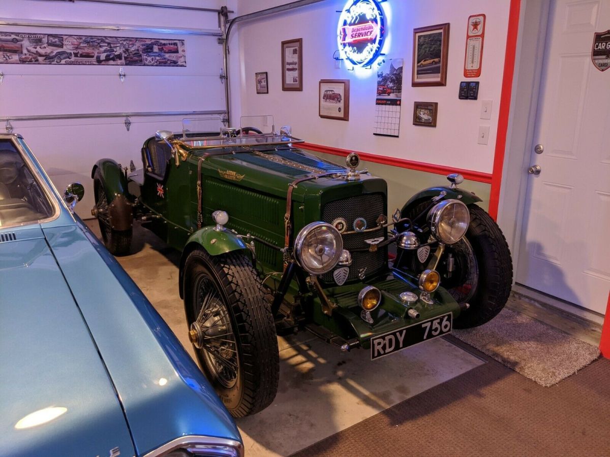aston martin ulster hand built 1 of 1 british green roadster . 1,009 miles