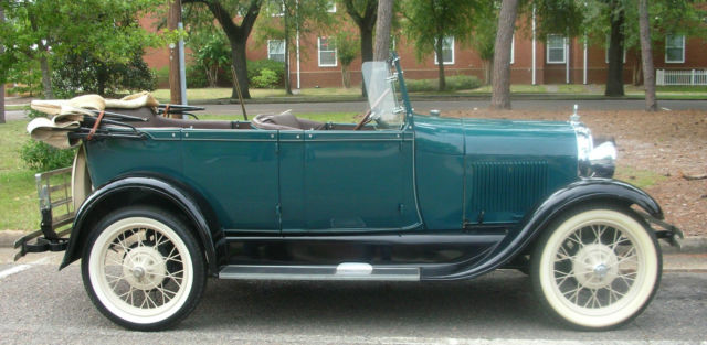 1928 ford model a 4 door phaeton convertible, older restoration shows well