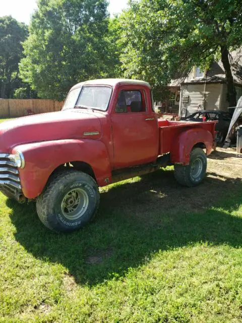 1947 to54 chevy 3100 on nissan 4x4 frame engine runs project sale or trade or pa