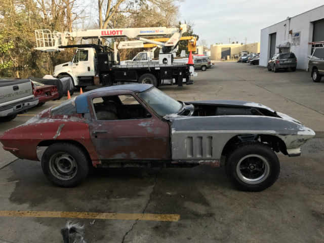 1965 corvette sport coupe project car sting ray rough!!! rest mod or restore