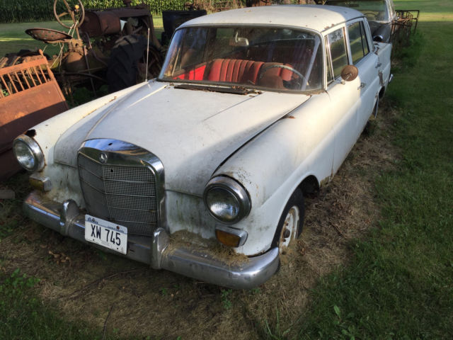 60's mercedes benz finny for parts. rusty