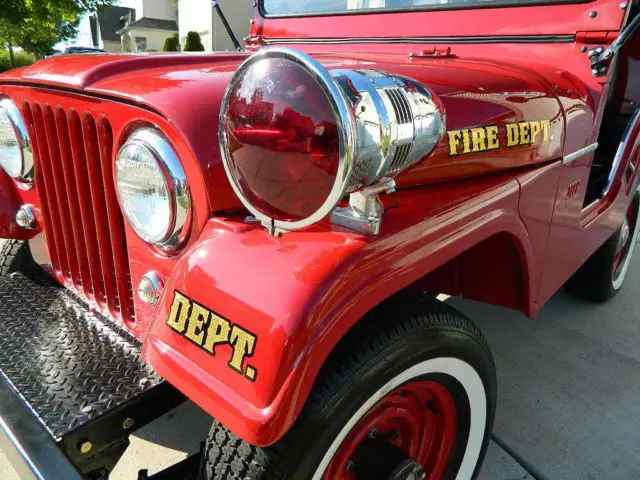 1958 willys jeep cj5 fire truck 1 of 6! owned by douglas aircraft company 4x4