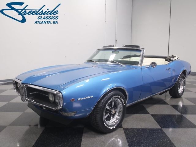 1968 pontiac firebird 81838 miles light blue convertible 350 v8 automatic