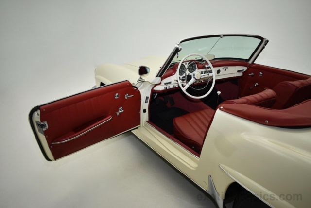 1960 mercedes-benz 190 sl convertible 74,351 miles ivory manual