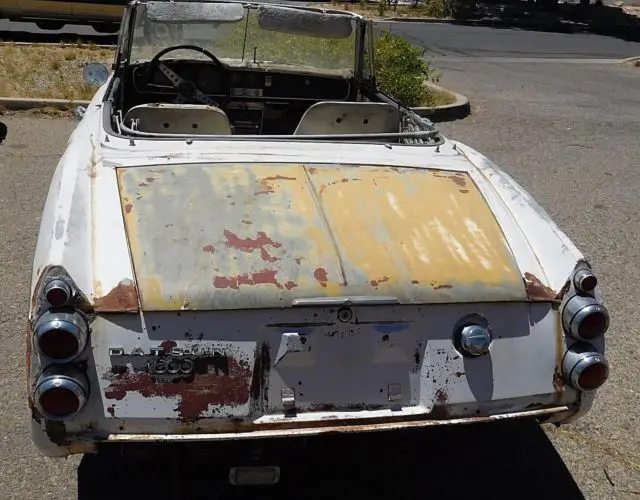 1967 1/2 datsun 1600 roadster-long, long time sitter-solid rustfree project