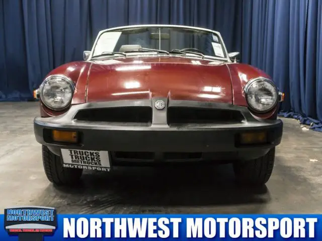 1977 mg mgb rwd 35293 miles burgundy