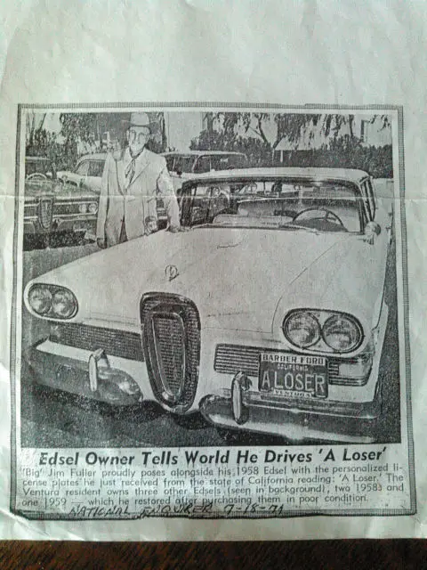 1959 ford edsel ranger blue/white 4dr