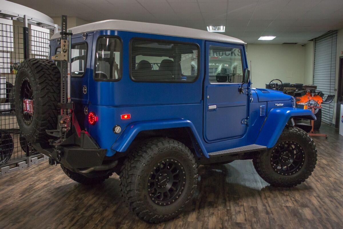 1974 toyota land cruiser blue resto-mod