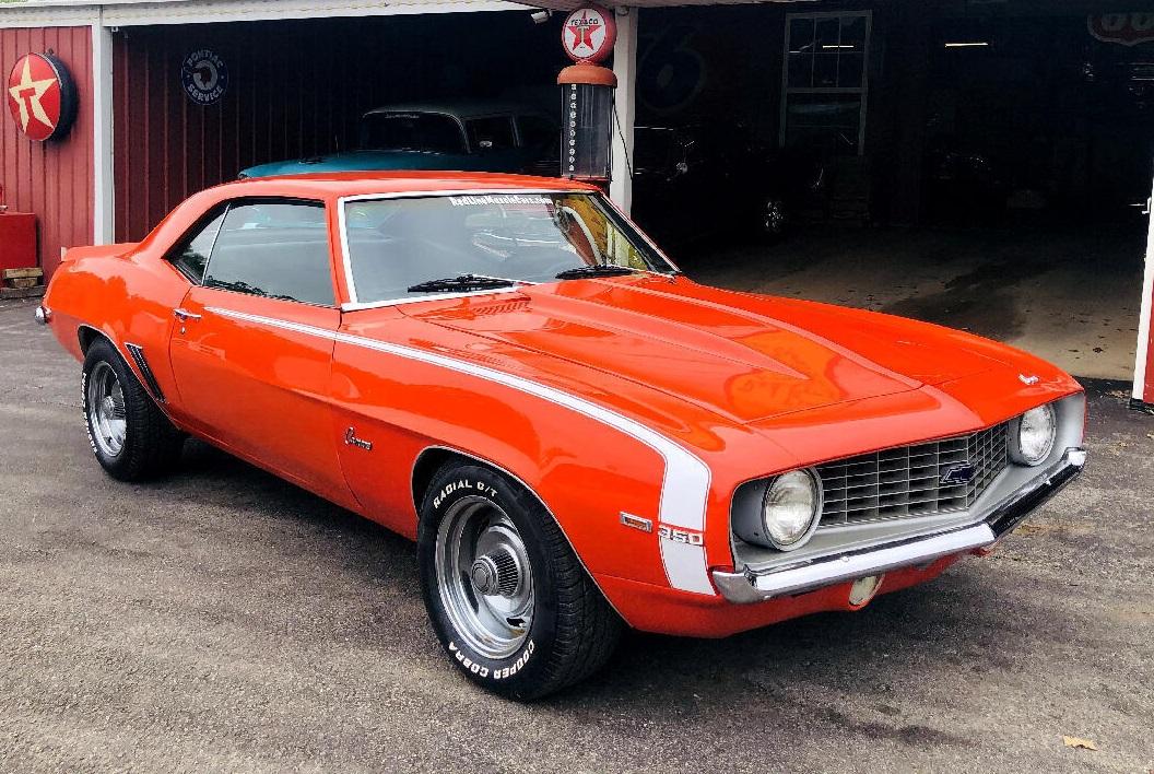 1969 chevrolet camaro 2dr coupe hugger orange american muscle car