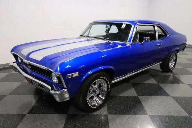 chevy v8 th350 auto vortec edelbrock classic vintage collector blue black upgrad