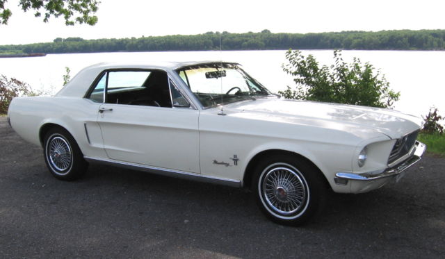 1968 ford mustang base hardtop 2-door 5.0l automatic, white with black interior