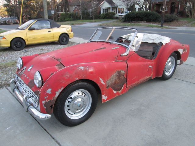 vintage 1961 triumph tr3 running project good drivetrain all original