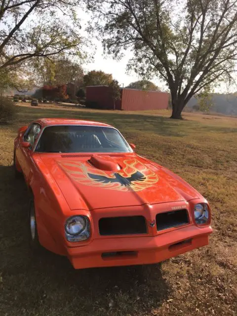 76 trans am, wx 455 4-speed, carousel red - clemson/hugger orange