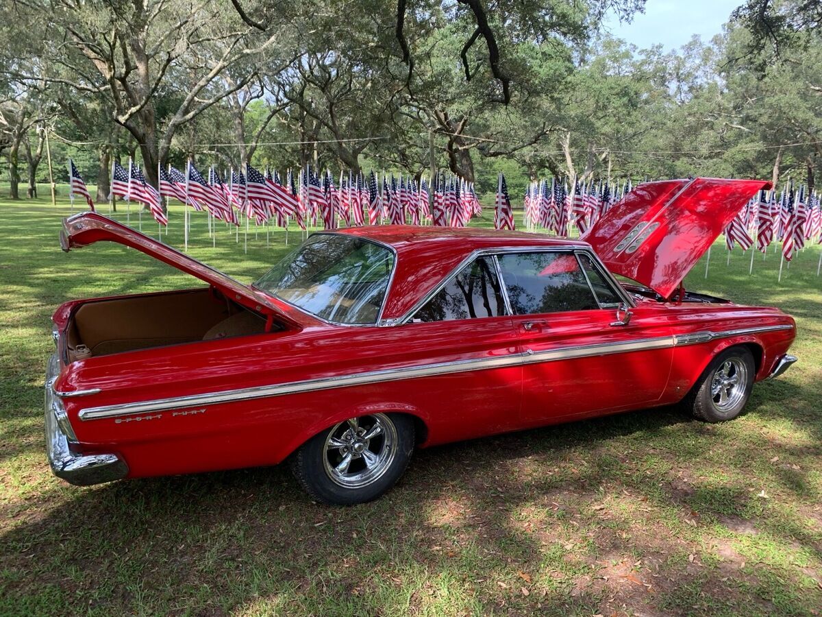 1964 plymouth sport fury red rwd automatic 2 dr